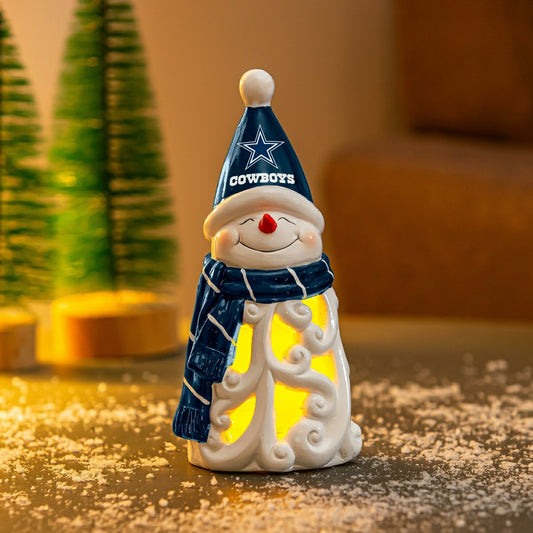 Team Sports America Value - Dallas Cowboys Snowman LED Statuary, 8"