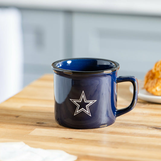 Team Sports America Trending - Dallas Cowboys Ceramic Camp Cup with Enamel Finish, 14oz