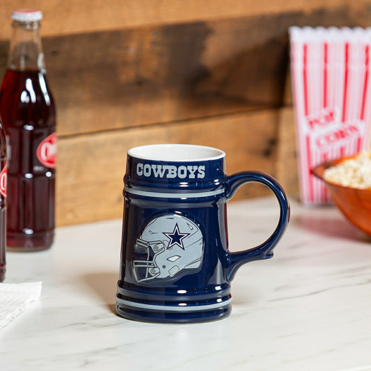 Team Sports America Signature - Dallas Cowboys Ceramic Stein Cup, 24oz