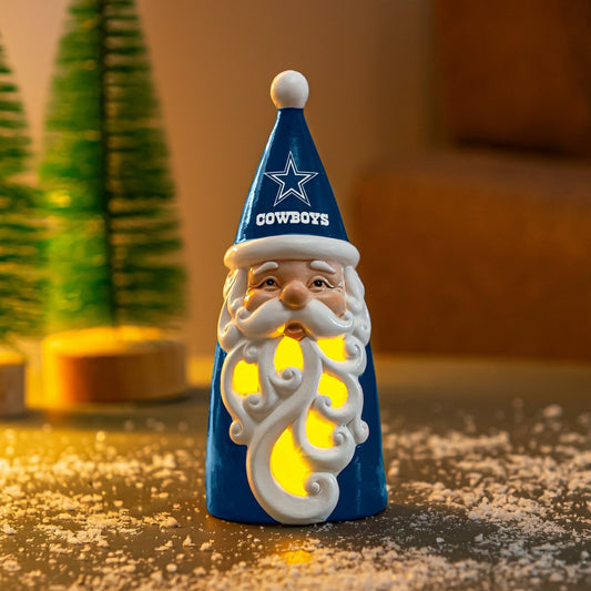 Team Sports America Best Seller - Dallas Cowboys Santa LED Statuary, 8"