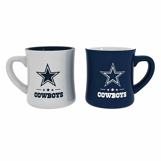 Team Sports America Essential - Dallas Cowboys 10oz Ceramic Cup Set, 2pc