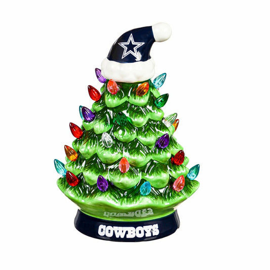 Team Sports America Everyday - 8" LED Ceramic Christmas Tree, Dallas Cowboys
