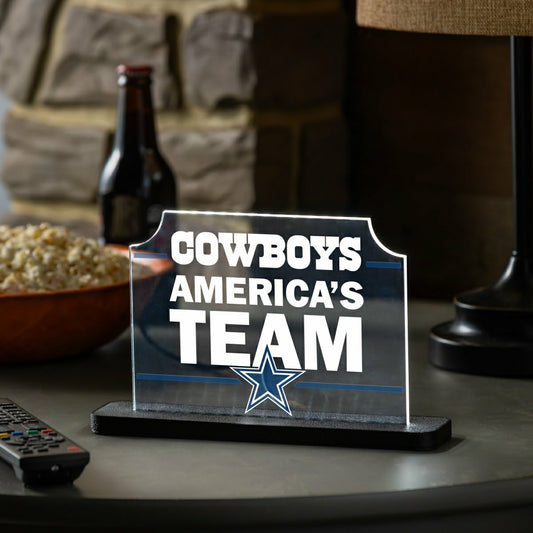Team Sports America Signature - Dallas Cowboys NFL Football Rectangle Desklite LED Decor