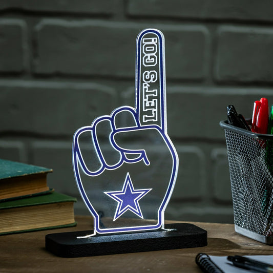 Team Sports America Value - Dallas Cowboys NFL Football Foam Finger Desklite LED Decor