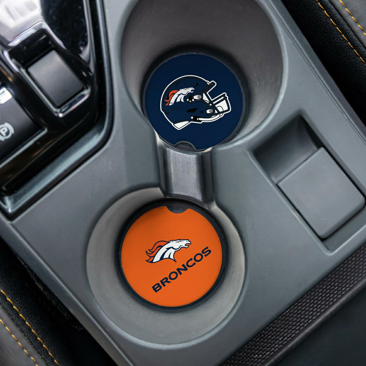 Team Sports America Classic - Denver Broncos Car Coaster Set, 2pc