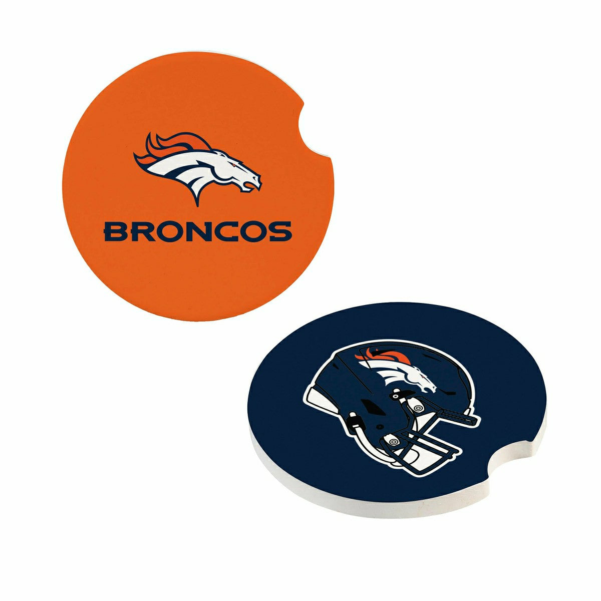 Team Sports America Classic - Denver Broncos Car Coaster Set, 2pc