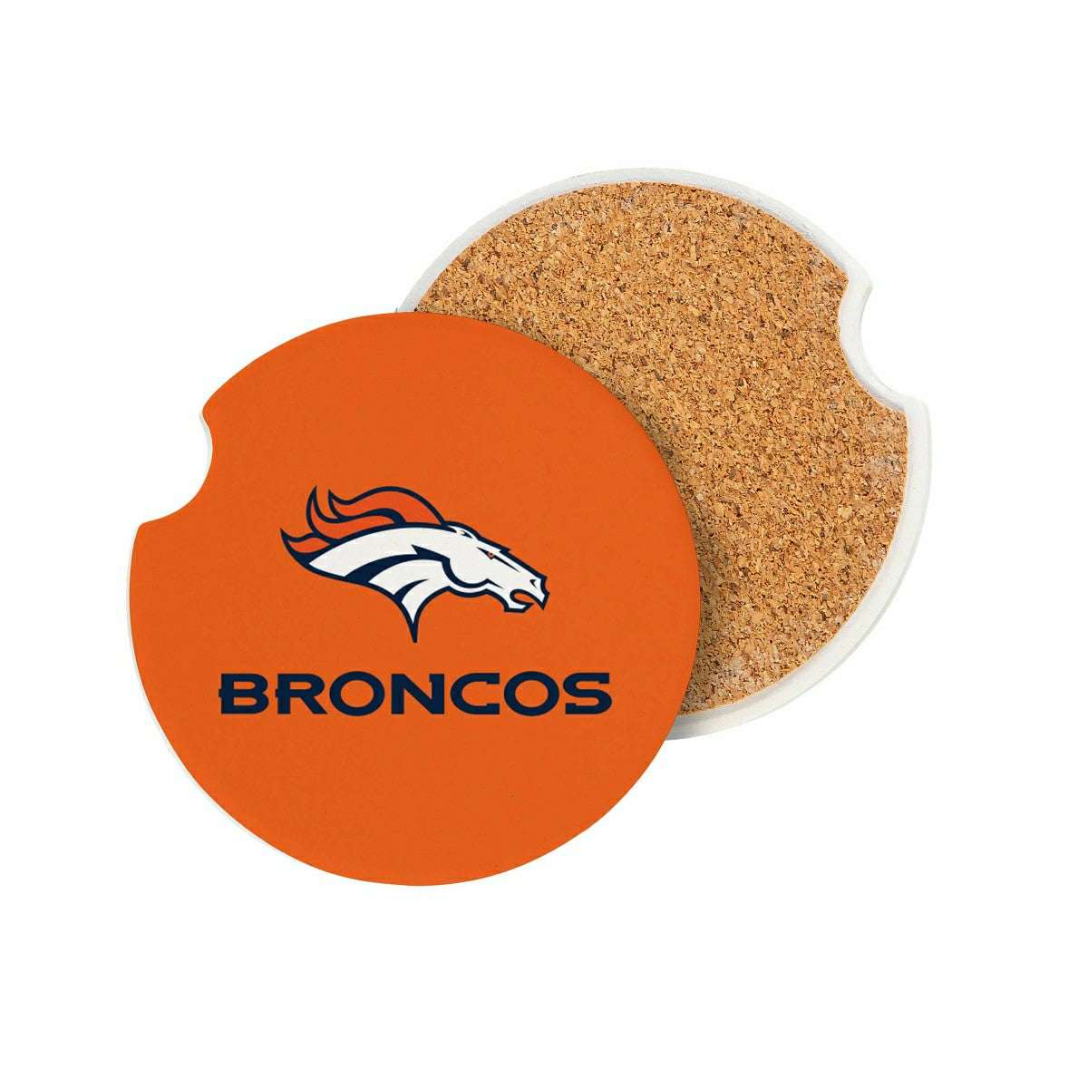 Team Sports America Classic - Denver Broncos Car Coaster Set, 2pc