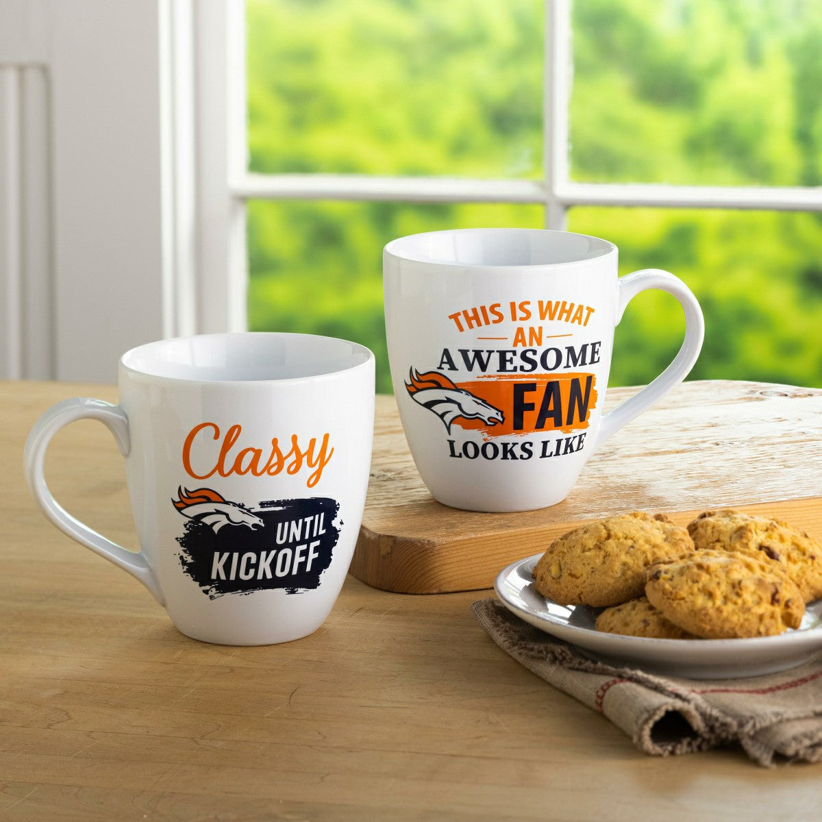 Team Sports America Recommended - Denver Broncos, Ceramic Cup O'Java 17oz Gift Set