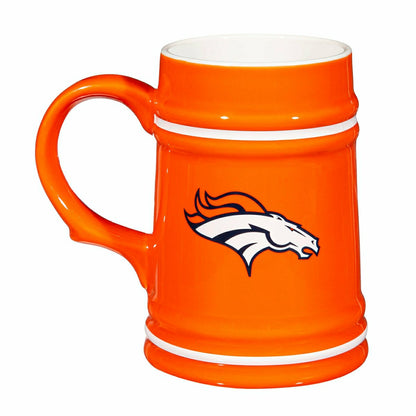 Team Sports America Essential - Denver Broncos Ceramic Stein Cup, 24oz