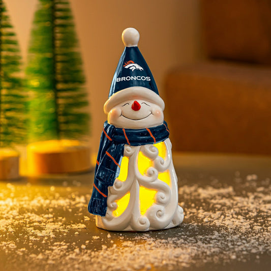 Team Sports America Value - Denver Broncos Snowman LED Statuary, 8"