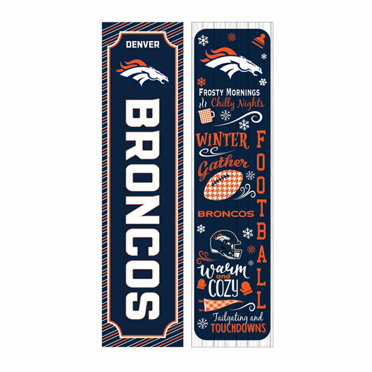 Team Sports America Signature - Denver Broncos 46" Double Sided Leaner, Winter Seasonal