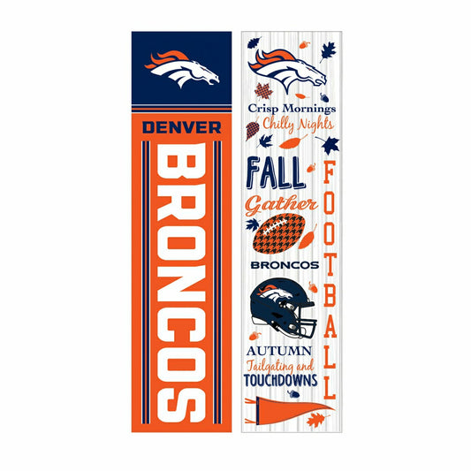 Team Sports America Classic - Denver Broncos 46" Double Sided Leaner, Fall Seasonal