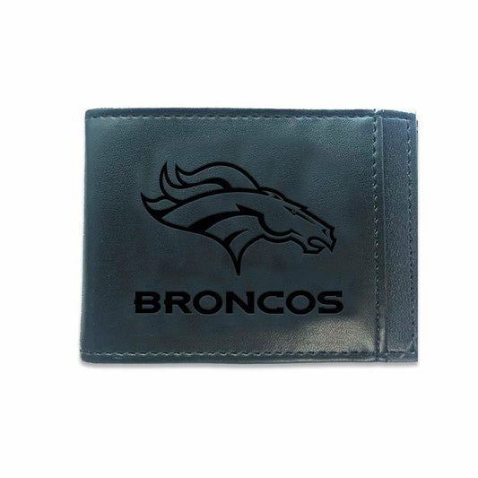 Team Sports America Signature - Front Pocket Wallet w/ RFID Blocking, Denver Broncos, Black