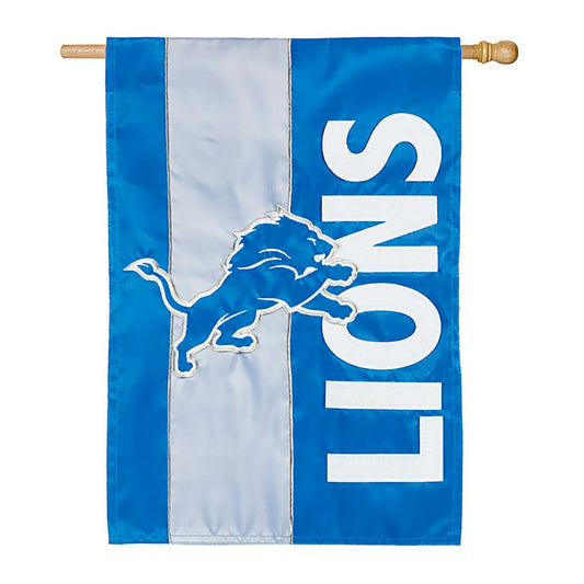 Team Sports America Everyday - Double-Sided Embellished NFL Team Pride Applique House Flag, Detroit L