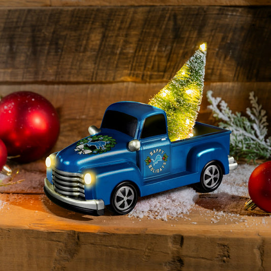 Team Sports America Best Seller - Detroit Lions Holiday Rally Truck Statue