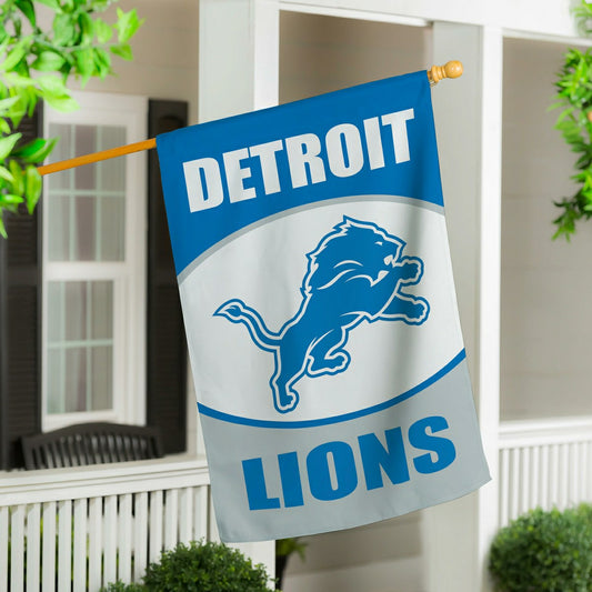 Team Sports America Signature - Detroit Lions Suede House Flag