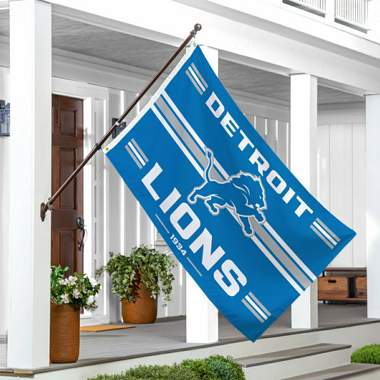 Team Sports America Value - Detroit Lions Single Sided Flag w/ 2 Grommets, 3'x5'