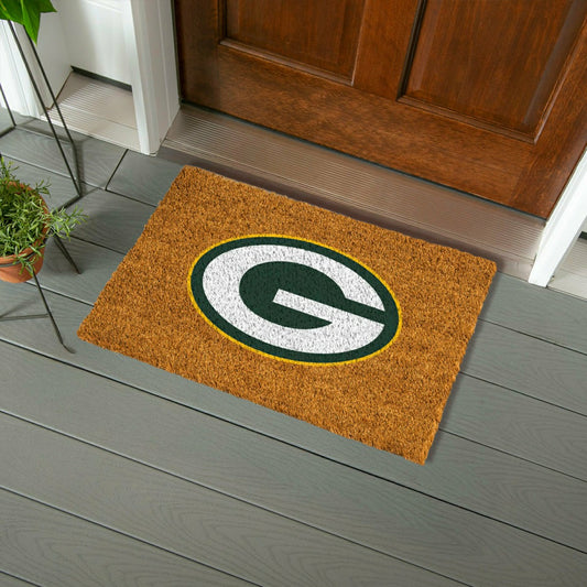 Team Sports America Recommended - Coir Mat, 16"x28", Green Bay Packers