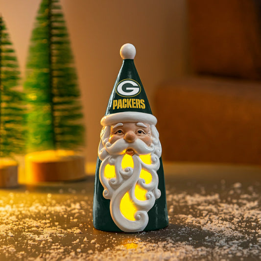 Team Sports America Value - Green Bay Packers Santa LED Statuary, 8"