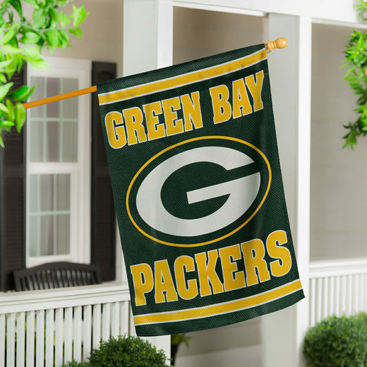 Team Sports America Best Seller - Embossed Suede Flag, House Size, Green Bay Packers