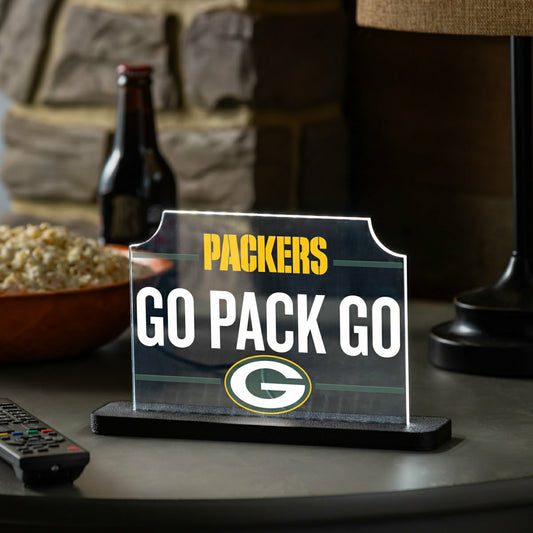 Team Sports America Exclusive - Green Bay Packers NFL Football Rectangle Desklite LED Decor
