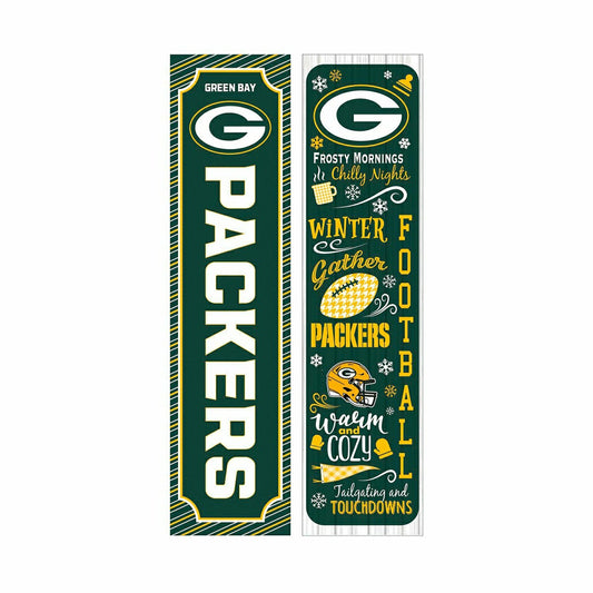 Team Sports America Essential - 46" Double Sided Leaner, Green Bay Packers, Winter Seasonal