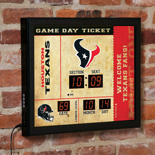Team Sports America Exclusive - Scoreboard Wall Clock, Houston Texans