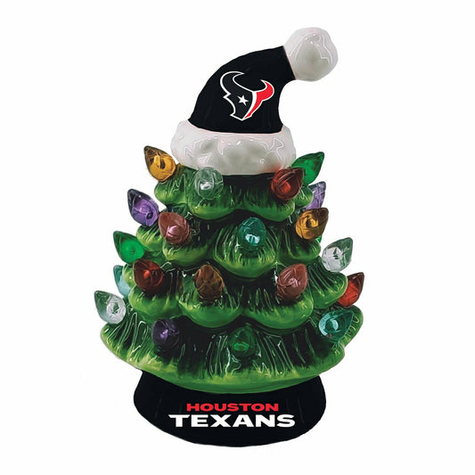 Team Sports America Everyday - 8" LED Ceramic Christmas Tree, Houston Texans
