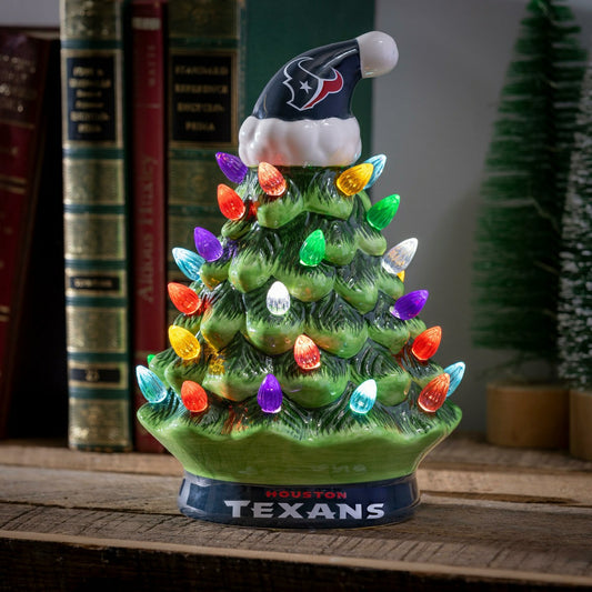 Team Sports America Trending - 8" LED Ceramic Christmas Tree, Houston Texans
