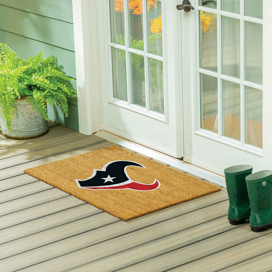 Team Sports America Recommended - Houston Texans Large Full Color Coir Mat, 36"x24"