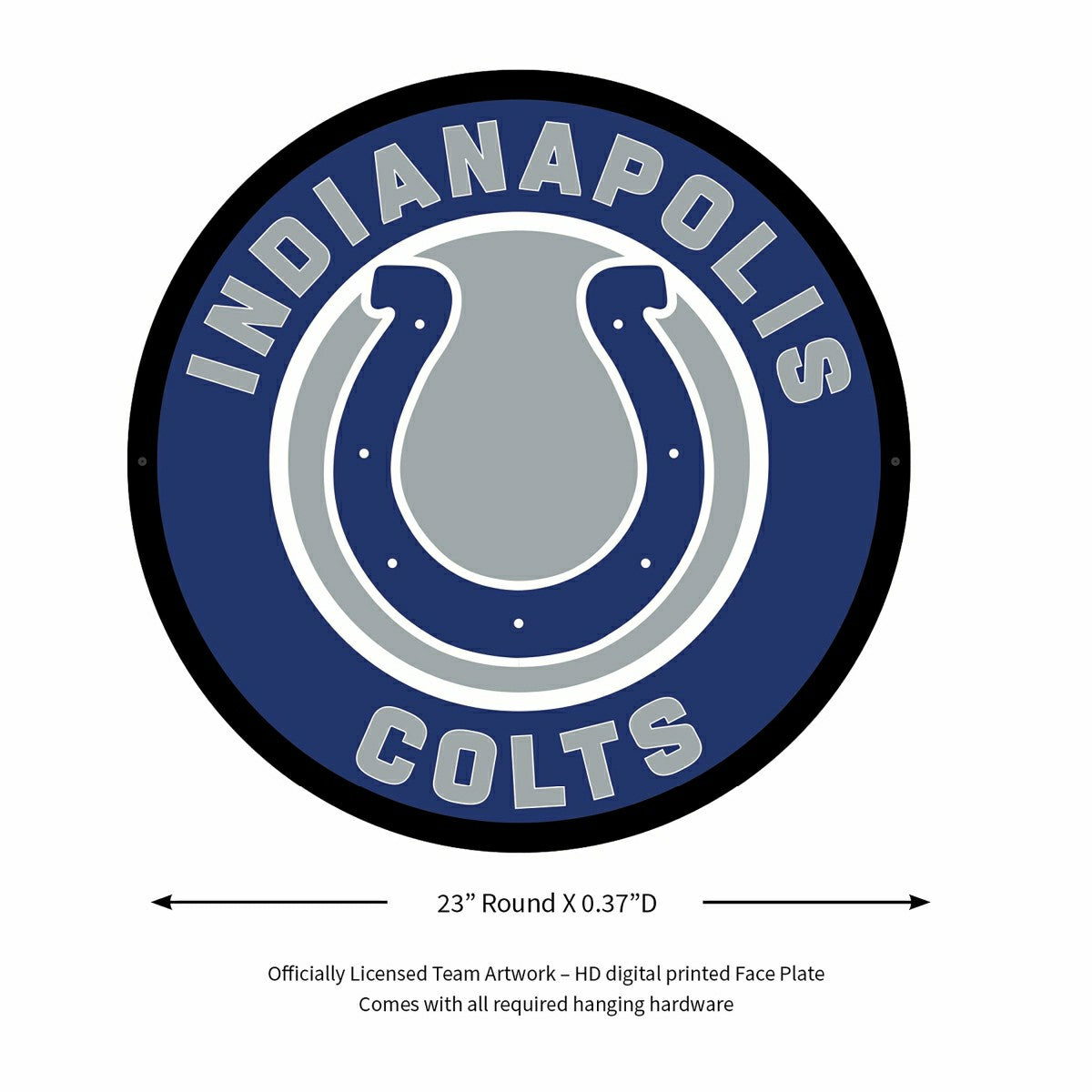 Team Sports America Essential - LED Wall Decor, Round, Indianapolis Colts