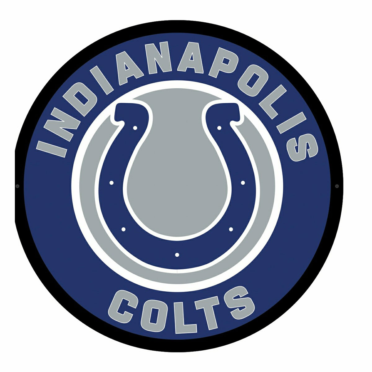 Team Sports America Essential - LED Wall Decor, Round, Indianapolis Colts