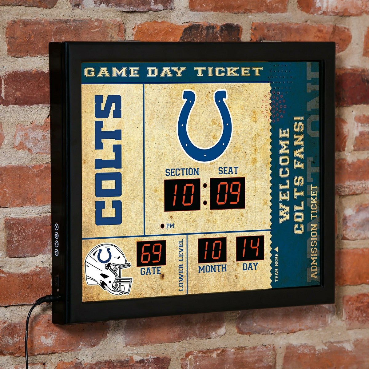 Team Sports America Value - Scoreboard Wall Clock, Indianapolis Colts