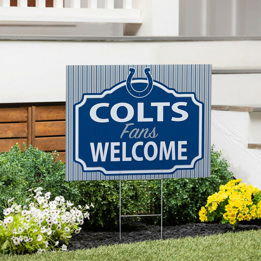 Team Sports America Recommended - Indianapolis Colts Coroplast Yard Sign, "Fans Welcome"