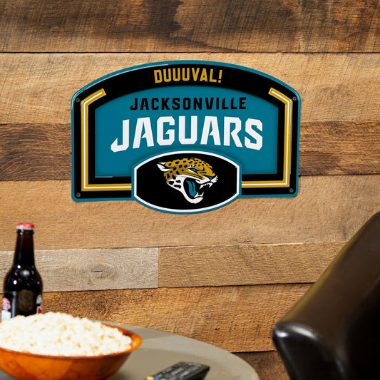 Team Sports America Everyday - Jacksonville Jaguars USA Embossed Steel Wall Sign, 11" x 17"