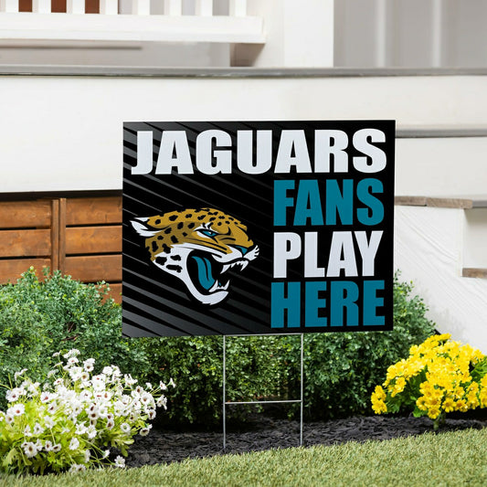 Team Sports America Best Seller - Jacksonville Jaguars Coroplast Yard Sign "Fans Play Here"