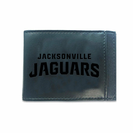 Team Sports America Best Seller - Front Pocket Wallet w/ RFID Blocking, Jacksonville Jaguars, Black