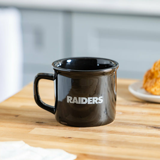Team Sports America Trending - Las Vegas Raiders Ceramic Camp Cup with Enamel Finish, 14oz