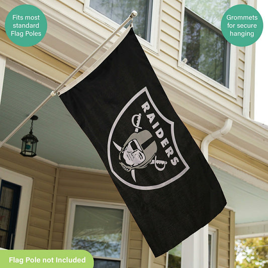 Team Sports America Best Seller - Las Vegas Raiders Single Sided Estate Flag with 2 Grommets, 3'x5'
