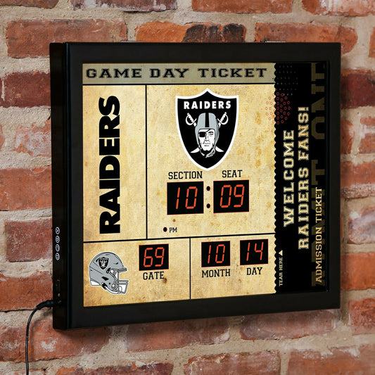 Team Sports America Everyday - Scoreboard Wall Clock, Las Vegas Raiders