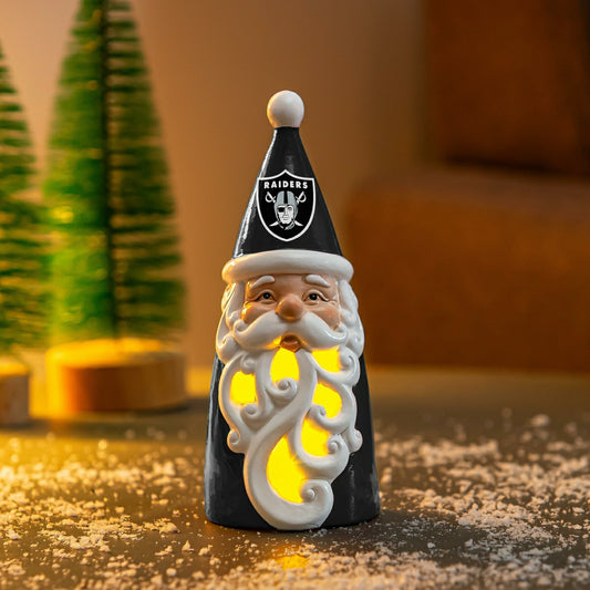 Team Sports America Value - Las Vegas Raiders Santa LED Statuary, 8"