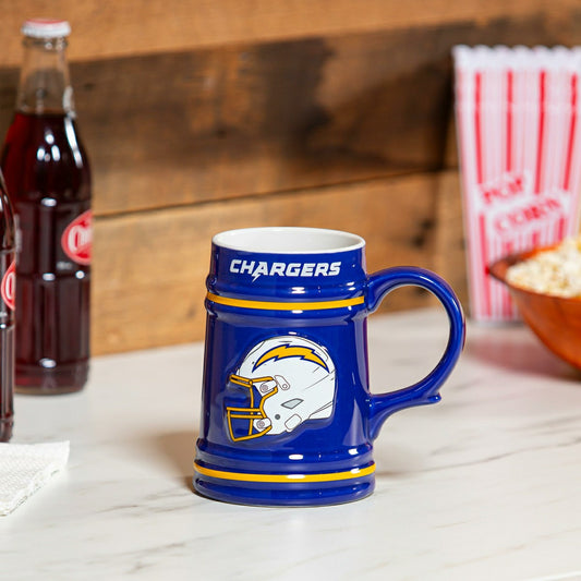 Team Sports America Recommended - Los Angeles Chargers Ceramic Stein Cup, 24oz
