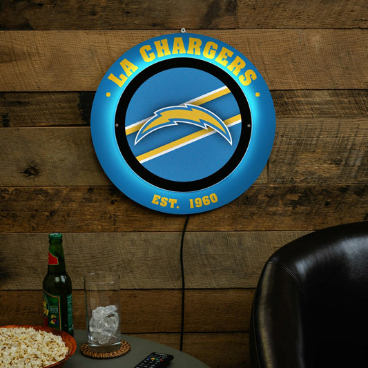 Team Sports America Recommended - Los Angeles Chargers, Metal Lite, Round