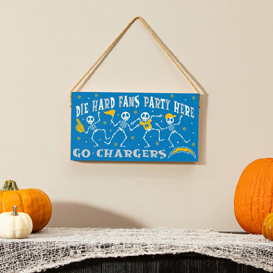 Team Sports America Trending - Los Angeles Chargers Halloween Wood Wall Sign, 6x11