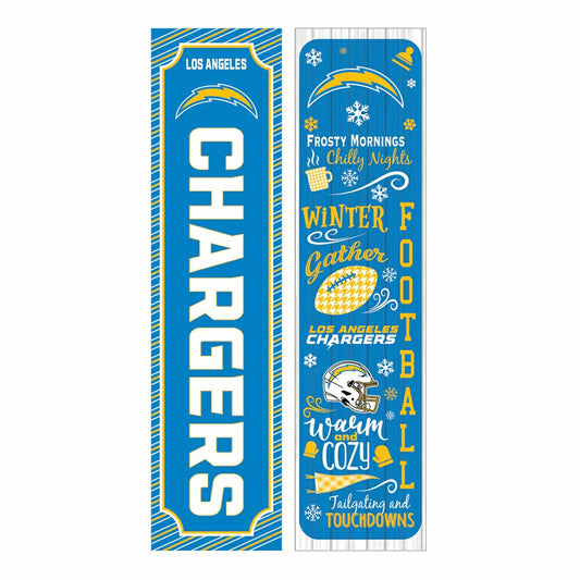 Team Sports America Exclusive - 46" Double Sided Leaner, Los Angeles Chargers, Winter Seasonal