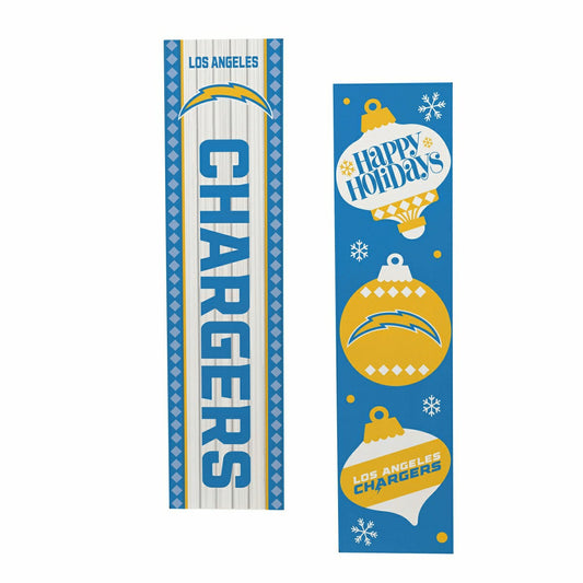 Team Sports America Essential - 47" Double Sided Leaner, Los Angeles Chargers, Christmas