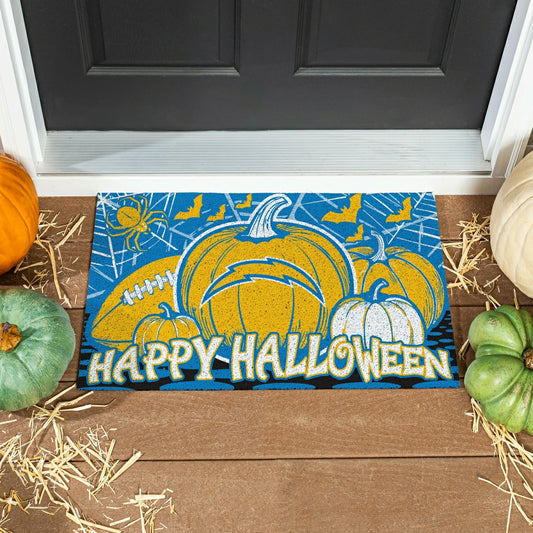 Team Sports America Everyday - Los Angeles Chargers Halloween PVC Mat, 28"x16"