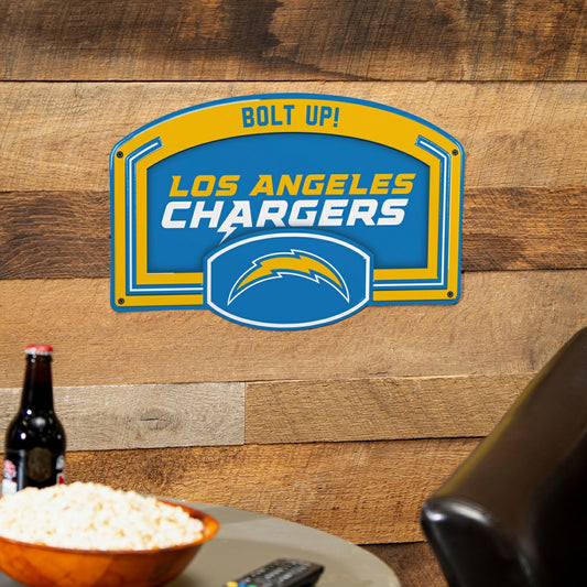 Team Sports America Exclusive - Los Angeles Chargers USA Embossed Steel Wall Sign, 11" x 17"