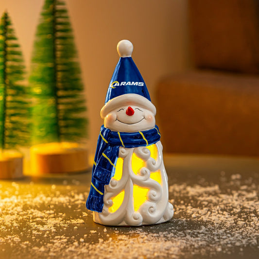 Team Sports America Recommended - Los Angeles Rams Snowman LED Statuary, 8"