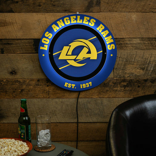 Team Sports America Everyday - Los Angeles Rams, Metal Lite, Round